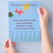 Babysitter Flyer - Sonnenschein Szene (Hand)