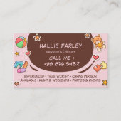 Babysitter-Geschäft | niedliche Schokoladenaufkleb Visitenkarte (Vorderseite)