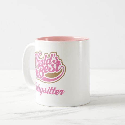 Babysitter-Geschenk Zweifarbige Tasse (Vorderseite Links)