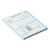 Babysitter-Hinweise für Neugeborene Notizblock (angewinkelt)