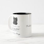 Babysitter I Babysit & Know Dinge Geschenk Zweifarbige Tasse (Vorderseite Links)