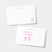 Babysitter in Ausbildung Ausweis (Vorder- & Rückseite)