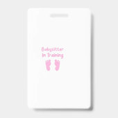 Babysitter in Ausbildung Ausweis (Rückseite)