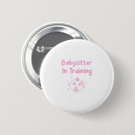 Babysitter in Ausbildung Button (Vorne & Hinten)