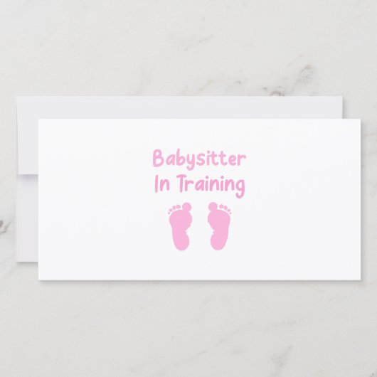 Babysitter in Ausbildung Dankeskarte (Vorderseite)