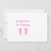 Babysitter in Ausbildung Dankeskarte (Rückseite)