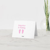 Babysitter in Ausbildung Dankeskarte (Rückseite)