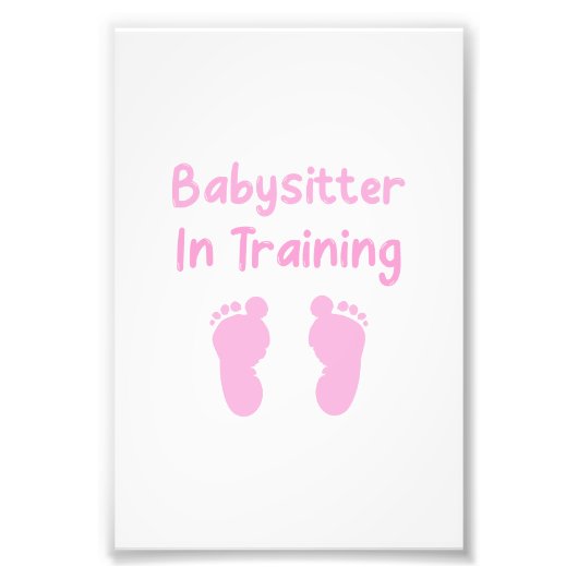Babysitter in Ausbildung Fotodruck (Vorne)