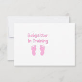 Babysitter in Ausbildung Mitteilungskarte (Rückseite)