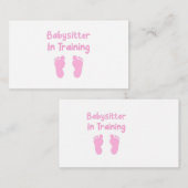 Babysitter in Ausbildung Mitteilungskarte (Vorne/Hinten)