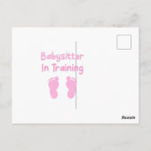 Babysitter in Ausbildung Postkarte (Rückseite)