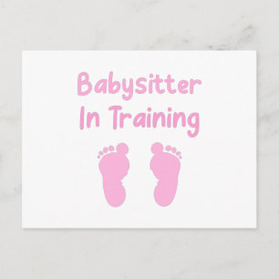 Babysitter in Ausbildung Postkarte