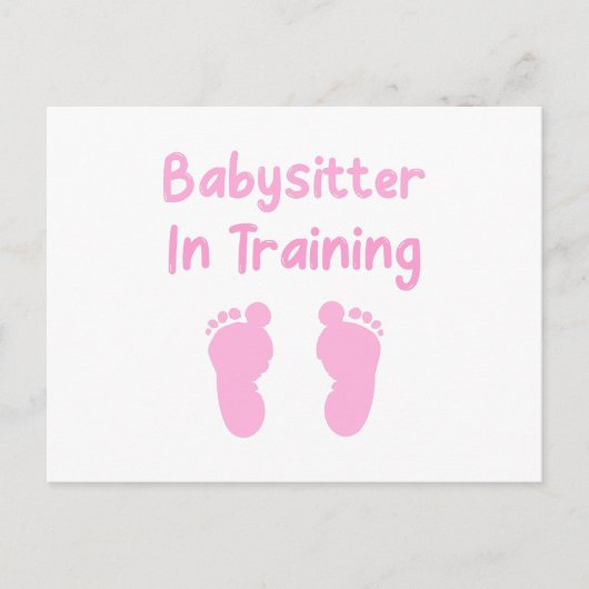 Babysitter in Ausbildung Postkarte (Vorderseite)