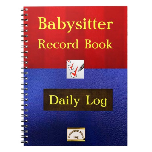Babysitter-Job-Notizbuch Notizblock (Vorderseite)
