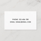 Babysitter Kalligrafie Ästhetik Sketch Bär Niedlic Visitenkarte (Rückseite)