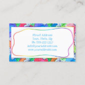 Babysitter & Kinderbetreuung - farbenfrohe Schmett Visitenkarte (Rückseite)