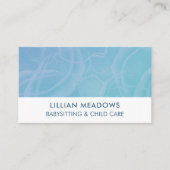 Babysitter Kinderkinder pflegen Niedliches Blau Visitenkarte (Vorderseite)
