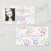 Babysitter-Kindermädchen-Foto-personalisierter Visitenkarte (Vorne/Hinten)