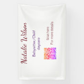 Babysitter Kindertagesstätte Kindermädchen geben N Banner (Vertikal)