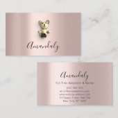 Babysitter Kindertagesstätte Rose Gold Visitenkarte (Vorne/Hinten)
