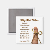 Babysitter-Magnet Magnet (Vorderseite/Rückseite)