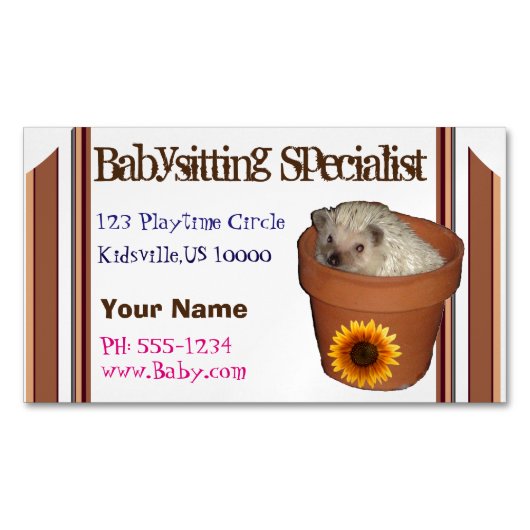 Babysitter Magnetische Visitenkarte (Vorderseite)