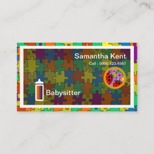 Babysitter Magnificent Jigsaw Puzzle Visitenkarte