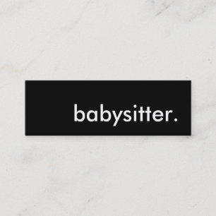Babysitter. Mini Visitenkarte