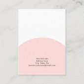 Babysitter Minimalistisch Weißrosa Wasserfarbe Visitenkarte (Rückseite)