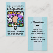 Babysitter.Nanny.Childcare.Custom Text/Farbe Visitenkarte (Vorne/Hinten)