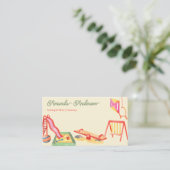 Babysitter Nanny Childcare Daycare Cute Playground Visitenkarte (Stehend Vorderseite)