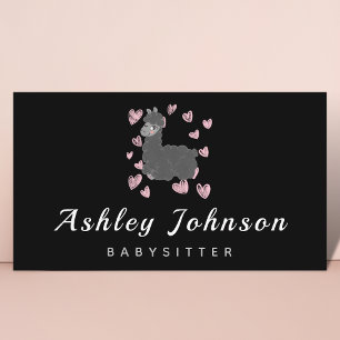 Babysitter Nanny Childcare Niedlich Watercolor Lla Visitenkarte