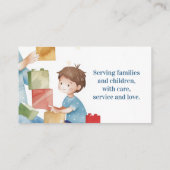 Babysitter Nanny Childcare Wasserfarbenspiel Visitenkarte (Rückseite)