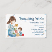 Babysitter Nanny Childcare Wasserfarbenspiel Visitenkarte (Vorderseite)
