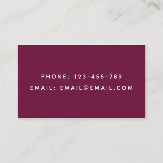 Babysitter Nanny Classy Moderne Elegante Kinderbet Visitenkarte (Rückseite)