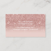 Babysitter Nanny Moderne Rose Gold Ombre Visitenkarte (Rückseite)