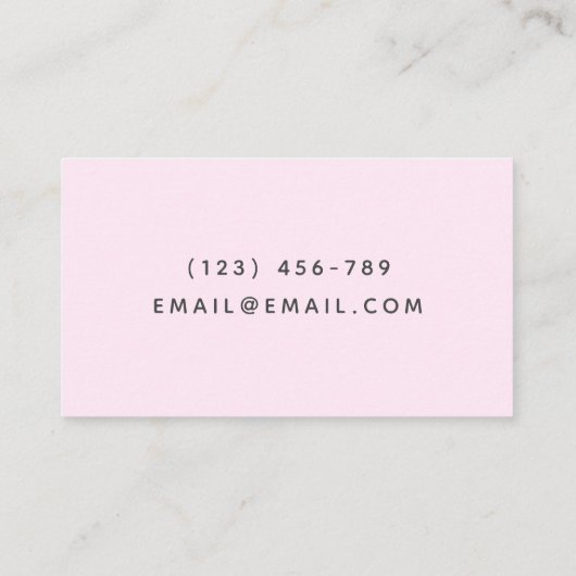 Babysitter Nanny Niedliche rosafarbene Kinder Visitenkarte (Rückseite)