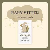 Babysitter Niedliche Blumenbunny Baby Business Car