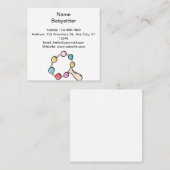 Babysitter-niedliche Visitenkarten Quadratische Visitenkarte (Vorne/Hinten)