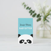 Babysitter-niedliches Panda-Kinderbetreuung Visitenkarte (Stehend Vorderseite)