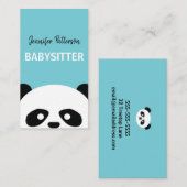 Babysitter-niedliches Panda-Kinderbetreuung Visitenkarte (Vorne/Hinten)