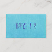 Babysitter oder Kindermädchen, Niedlich, Türkis, B Visitenkarte (Vorderseite)