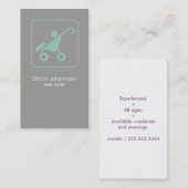 Babysitter- oder Tagesbetreuungskarte Visitenkarte (Vorne/Hinten)