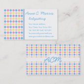 Babysitter-PastellTupfen-Visitenkarte Visitenkarte (Vorne/Hinten)