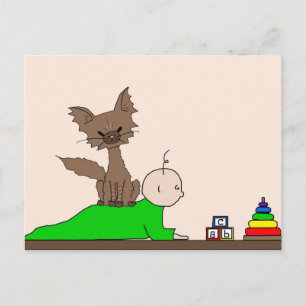 Babysitter - Pfeffer die Katze (Meet the Mews) Postkarte