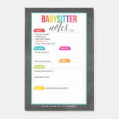 Babysitter-Post-Itanmerkungs-Notizblock für Eltern Post-it Klebezettel (Vorderseite)