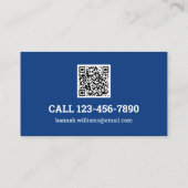 Babysitter-QR-Code Visitenkarte (Rückseite)