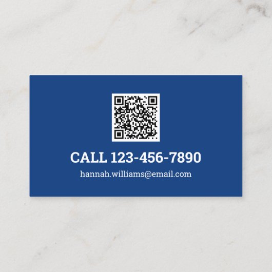 Babysitter-QR-Code Visitenkarte (Rückseite)