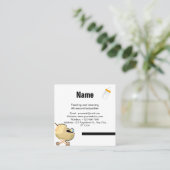 Babysitter Quadratische Visitenkarte (Stehend Vorderseite)