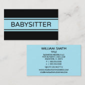 Babysitter Strip Business Card Visitenkarte (Vorne/Hinten)
